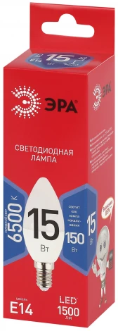 Лампочка светодиодная E14 15Вт ЭРА LED B35-15W-865-E14 R LED B35-15W-865-E14 R