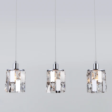 Подвесной светильник Eurosvet Scoppio 50101/3 хром (220V, на проводе)