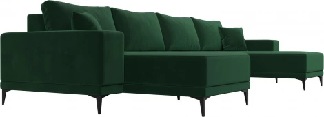 Диван П-образный Льюес (Зеленый/Велюр) Лига Диванов арт.122411