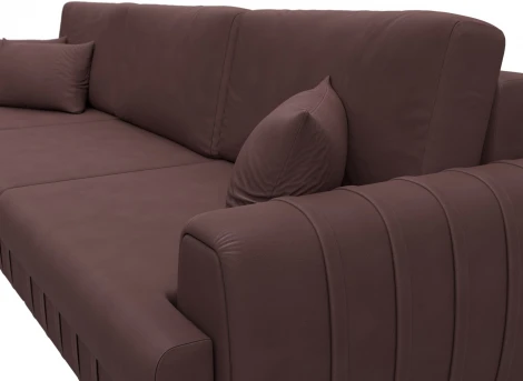 Диван угловой Лига-057 НПБ Лонг угол левый Лига Диванов (Замша) арт.129312L