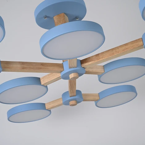 Потолочная люстра на штанге LED TURNA Голубой ImperiumLoft Turna-X01 (178302-26, Умный дом, WiFi, голосовое управление)