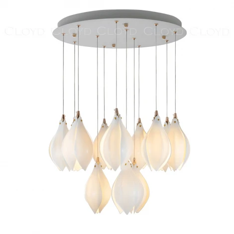 Потолочная люстра каскадная с цветами Cloyd Mangra 10363 (220V, цветы)