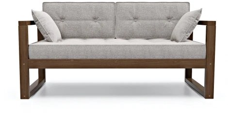 Диван Arsko Астер Мини орех серая рогожка