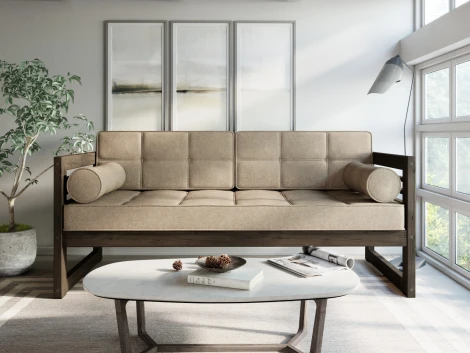 Диван Arsko прямой Сега Б венге рогожка бежевая