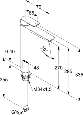 Смеситель Kludi Ameo 412980575 для раковины
