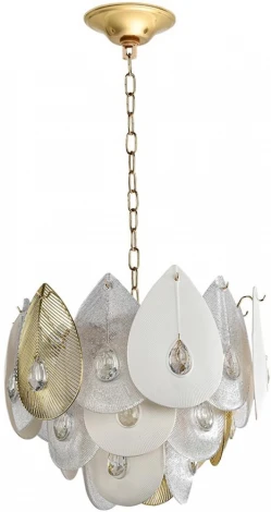 Подвесная люстра Odeon Light Cabochon 5050/11 золото/прозрачный/металл/стекло/фарфор/металл E14 11*40W