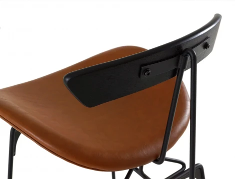 Барный стул Stem ОГОГО Обстановочка! (Экокожа/Коричневый,Черный) арт.930818