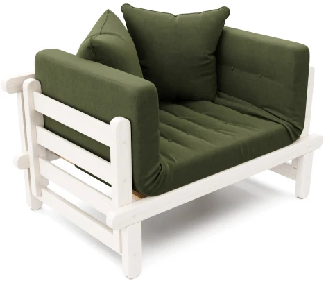 Кушетка Arsko Сламбер беленый дуб зеленый велюр