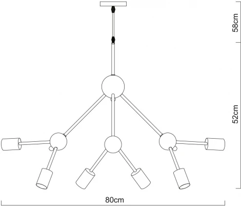 Подвесная люстра Arte Lamp Matrix A3064SP-12WH (220V, на проводе, шарики, молекулы)