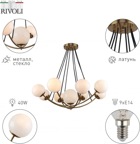 Подвесная люстра Rivoli Dina 4099-309