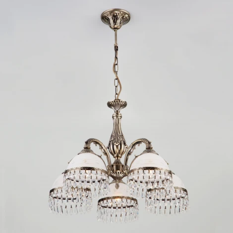 Подвесная люстра Eurosvet 22823 22823/5 античная бронза