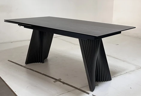 Стол M-City YOAKIM 180 цвет 1704 Темно-серый мрамор, керамика / Темно-серый каркас