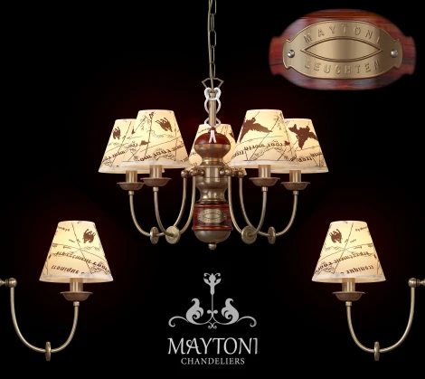 Подвесная люстра Maytoni Elegant 54 ARM625-05-R