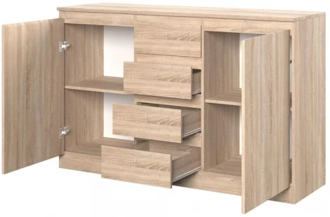 Комод Woodville Рунтроп Т-4 дуб сонома 523245