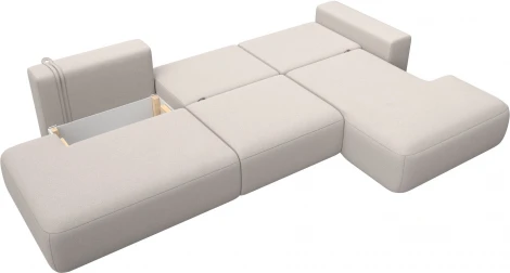 Диван угловой Лига-036 НПБ Модерн Лонг правый угол Лига Диванов (Замша) арт.127762