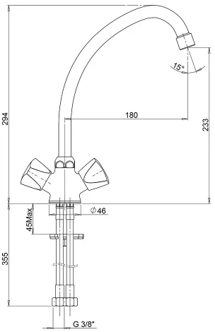 Смеситель Paini Classica BKCR570AEFFKM для кухонной мойки