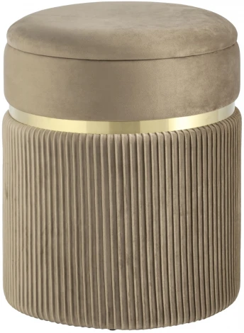 Пуф Миранда с ящиком велюр бежевый УТ000025562