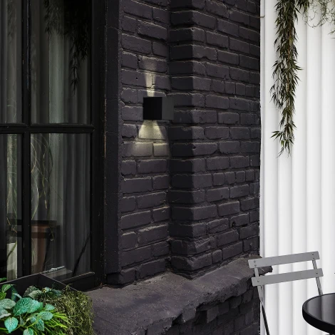 Архитектурная подсветка с переключателем цвета свечения Uniel ULU-S55B-2x3W/3000K+4000K+6000K IP65 BLACK