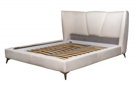 Кровать Siena без мех.велюр кремовый Colt1008 199*222*116см Garda Decor