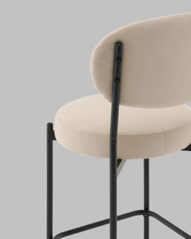 Стул Полубарный Бриф DD велюр бежевый Stool Group арт.УТ000041512