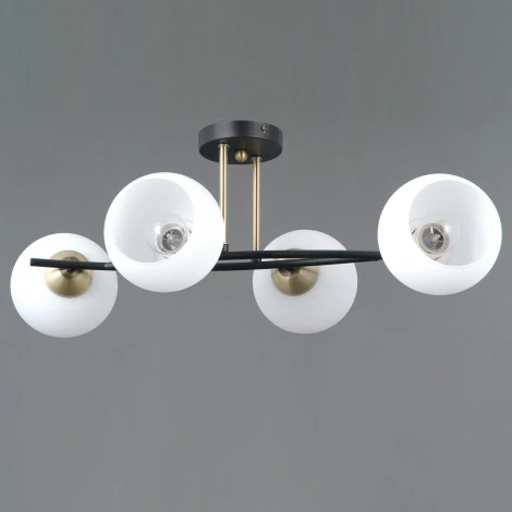 Потолочная люстра на штанге ILLUMICO IL0798-4CSQ-25 BK AB TRENTO (220V)