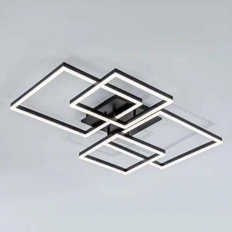 Потолочная люстра светодиодная на штанге с пультом с регулировкой цветовой температуры и яркости LED4U L11060-4 BK