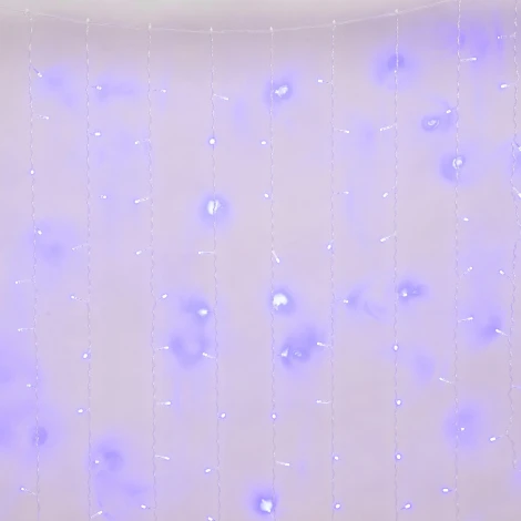 Занавес светодиодный с эффектом мерцания, 3х2м. 264 светодиода, синий свет Uniel ULD-C3020-264/TTK BLUE IP44