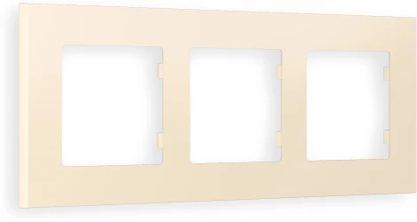 Рамка Ambrella Volt ALFA Qubi (Бежевый матовый) 3-ая AF250333