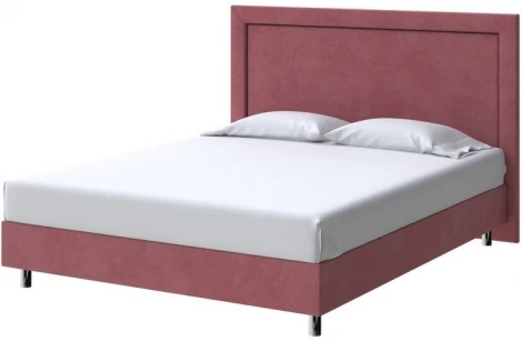PROxSON Кровать London Boxspring Standart (Ткань: Велюр Ultra Багряный) 80x200
