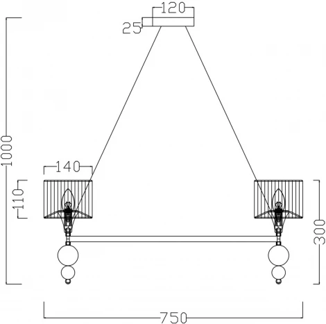 Подвесная люстра Freya Lauren FR5093PL-08CH
