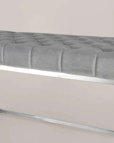 Банкетка Stool Group ИНСИГНИЯ велюр серый сталь серебро УТ000001876