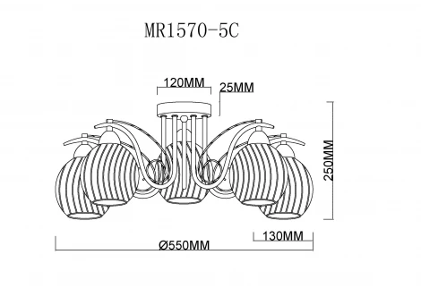 Потолочная люстра MyFar Daniella MR1570-5C (220V)