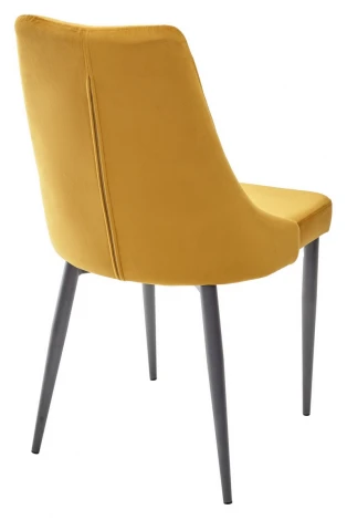 Обеденный стул M-City NEPAL BLUVEL-68 YELLOW/ серый каркас, велюр