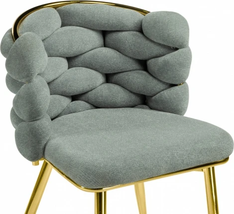 Стул на металлокаркасе Woodville Rendi light gray / gold