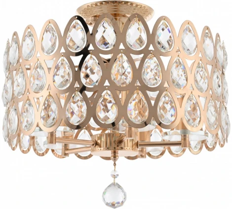 Потолочная люстра хрустальная на штанге Arte Milano Sorrento-1019 371019/5/50/390 GD (220V)