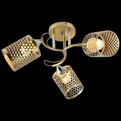 Потолочная люстра на штанге Reluce 01322-0.3-03 MATT GOLD+CR (220V)