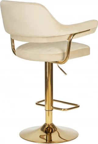 Стул барный DOBRIN CHARLY GOLD (бежевый велюр (MJ9-10)) 5019_Golden-LM 5019_Golden-LM, цвет сиденья бежевый (MJ9-10), основания золото