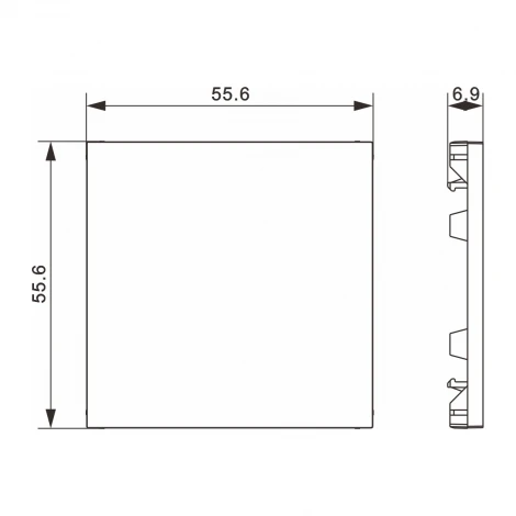 Заглушка (накладка), глянцевый белый Donel A07 DE26803