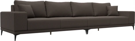 Диван прямой Льюес Лонг (Коричневый/Рогожка) Лига Диванов арт.124252
