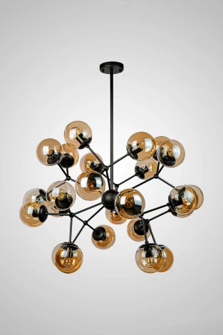 Потолочная люстра на штанге AM Group AM258 AM258-24 (220V, шар, молекулы)