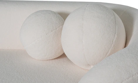 Диван трехместный иск.мех белый 229*95*61см Garda Decor арт.ZW-22024