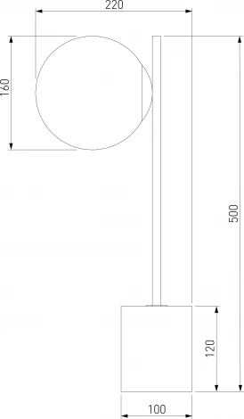 Интерьерная настольная лампа с выключателем Eurosvet Marbella 01157/1 черный (220V, шар)