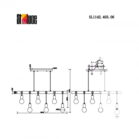 Подвесной светильник Evoluce Bagetti SL1142.403.06