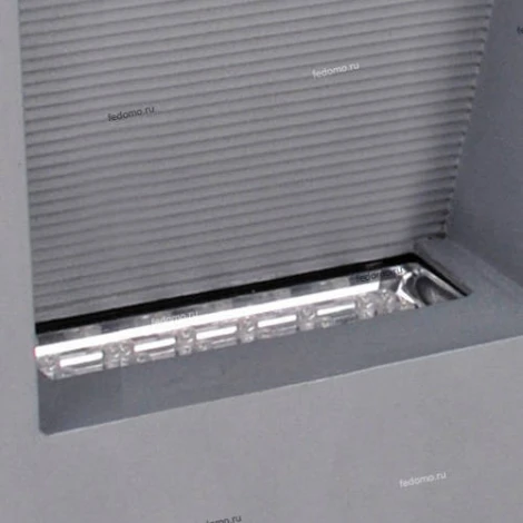 Светильник встраиваемый в стену уличный светодиодный Horoz Granit, 1 лампа, серый с синим