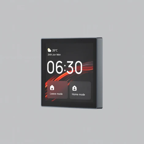 Панель управления умным домом (Wi-Fi / Zigbee / Bluetooth, Tuya / Smart Life), алюминий + закалённое стекло, цвет чёрный Denkirs Control DK7405-BK