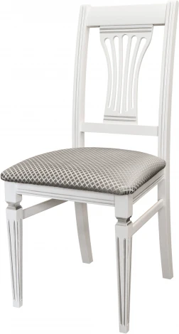 Стул Анри белый/серебро, Атина серебро от фабрики Mebelik