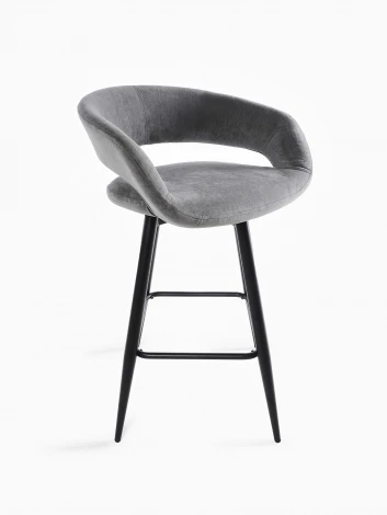 Стул барный МАМАДОМА Барни Р 700, Черный/Antracite Lux b28