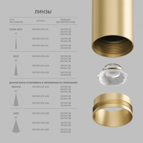 Трековый светильник для магнитного шинопровода Denkirs Shine Spot DK5742-SB 48V 8W*2 сатинированная латунь (LED, круглые)