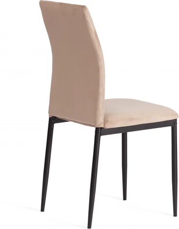 Обеденный стул Tetchair CAPRI (Металл,Вельвет/Бежевый,Черный)