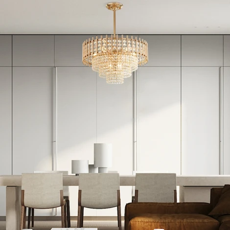 Подвесная люстра хрустальная на штанге Arte Milano Sorrento-6109 376109/7/300/490 GD (220V)